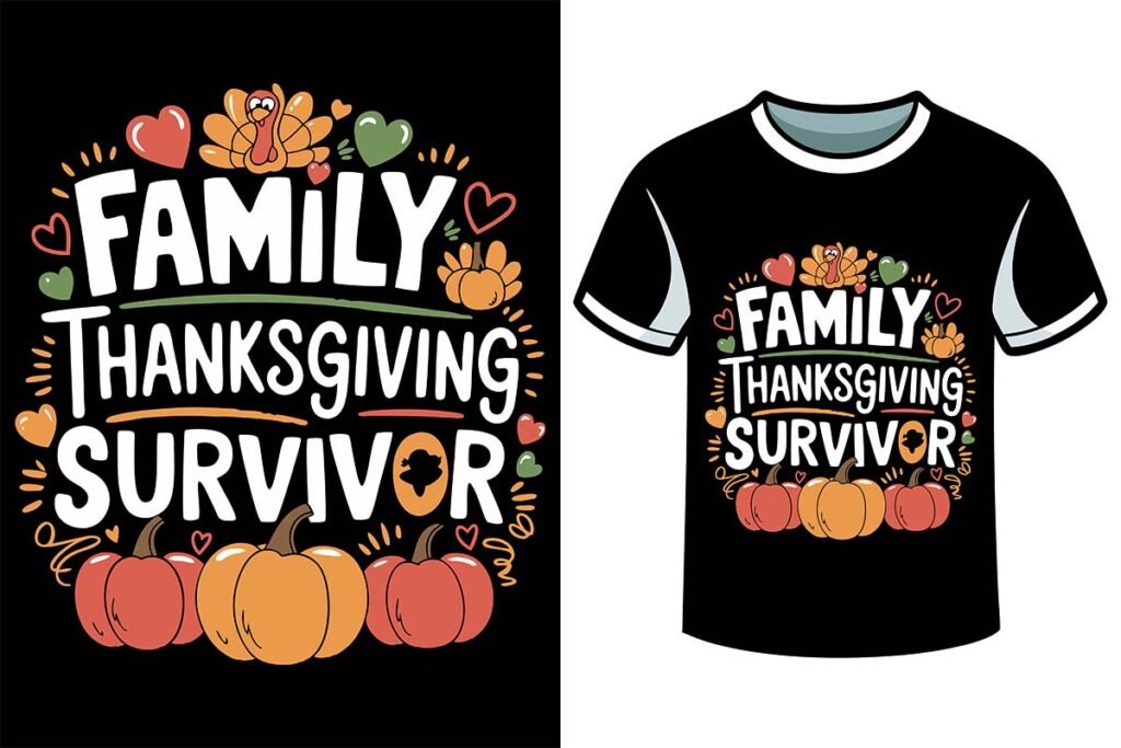 Custom Family Gear Using Thanksgiving Transfers